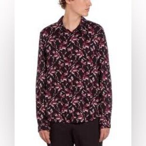 NWT SIZE M The Kooples Dark Floral Button Down Shirt